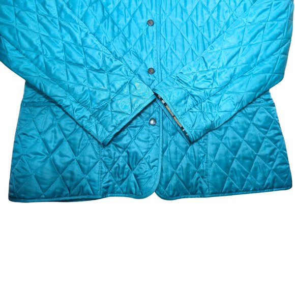 Burberry Women's XL 'Constance' Green Quilted Button Front Jacket - Picture 9 of 15